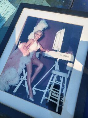 Vintage Betty Grable "Sitting Pretty" Photo by Bruno Bernard w/ Estate COA - Fra